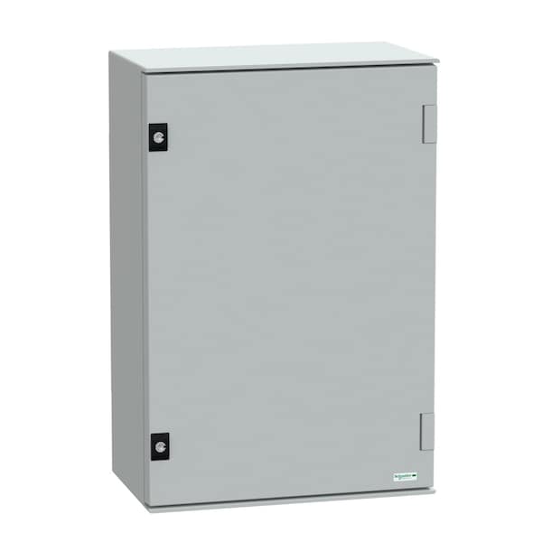 Schneider Electric Fiberglass Reinforced Polyester Electrical Enclosures, 25-1/2 in H, 9.8 in D, 17.2 in W, Hinged - NSYPLM64G
