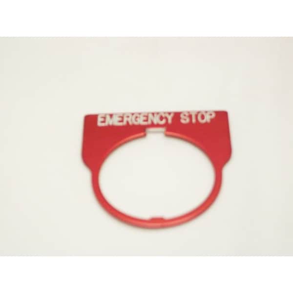 Placa de leyenda estándar Rees, Paro de emergencia - 09013004