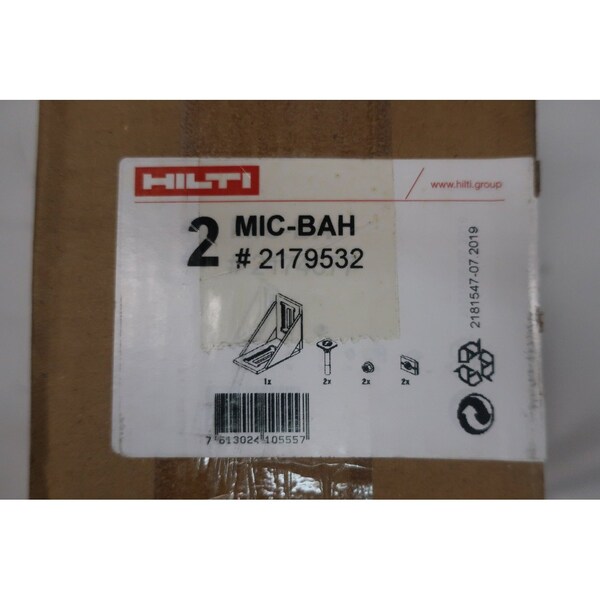 Conector de Canalón Galvanizado Hilti Mic-Bah 2179532 Piezas y Accesorios - 2 unidades - MIC-BAH 2179532