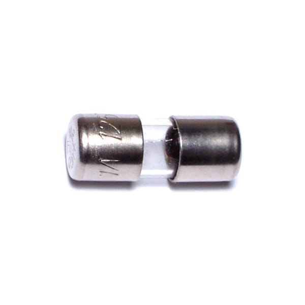 Midwest Fastener Glass Fuse, AGA Series, Fast-Acting, 1A, 125V AC, 5 PK - 67221