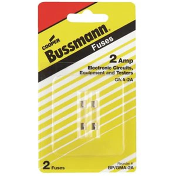Eaton Bussmann Glass Fuse, GMA Series, 2A, 125V AC - 3206778