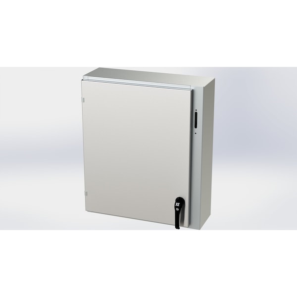 Saginaw Control & Engineering 304 Stainless Steel Electrical Enclosures, 30 in H, 8 in D, 25.38 in W, NEMA 3R, 4, 4X, 12, 13 - SCE-30XEL2508SSLP