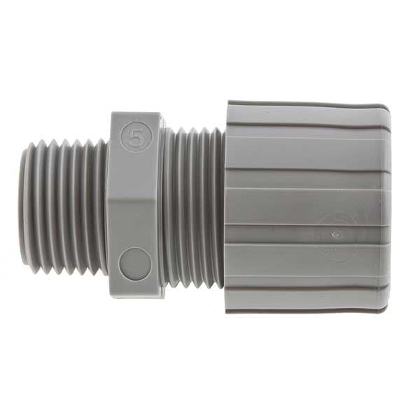 Hubbell Wiring Device-Kellems Liquid Tight Connector, 1in, Straight, Gray - SHC1039CR