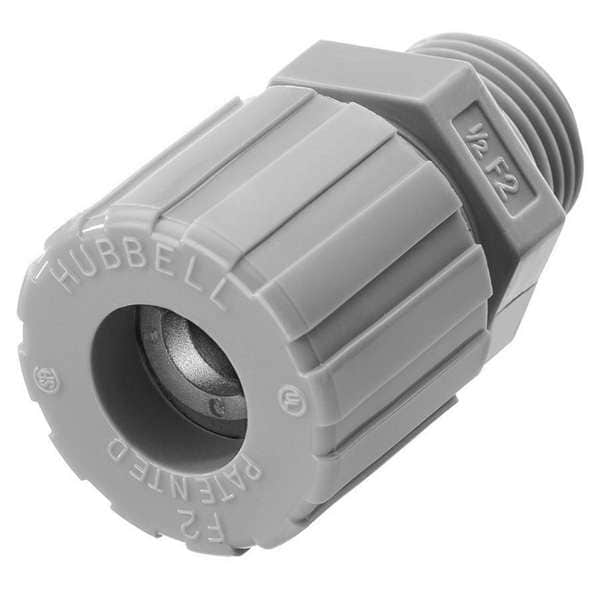 Hubbell Wiring Device-Kellems Liquid Tight Connector, 1in, Straight, Gray - SHC1043CR