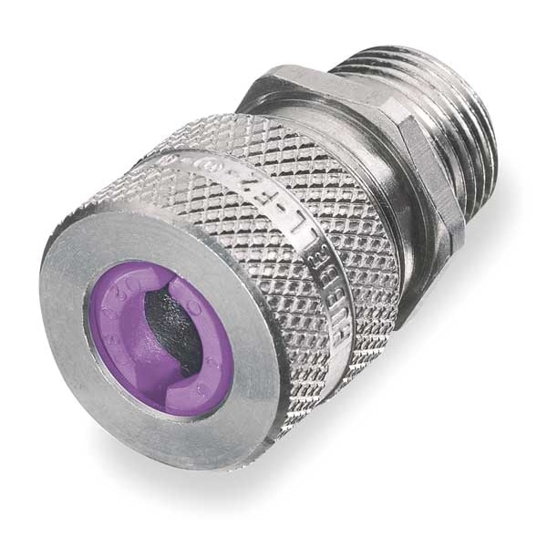 Hubbell Wiring Device-Kellems Liquid Tight Connector, 1/2in., Orchid - SHC1028