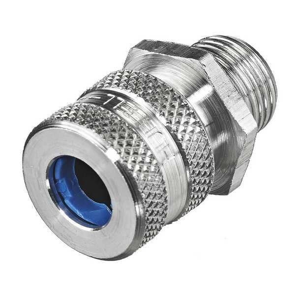 Hubbell Wiring Device-Kellems Liquid Tight Connector, 3/8 in., Blue - SHC1012
