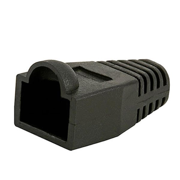 Cmple RJ-45 Color Coded Strain Relief Boots- BLACK, 50PK - 315-N