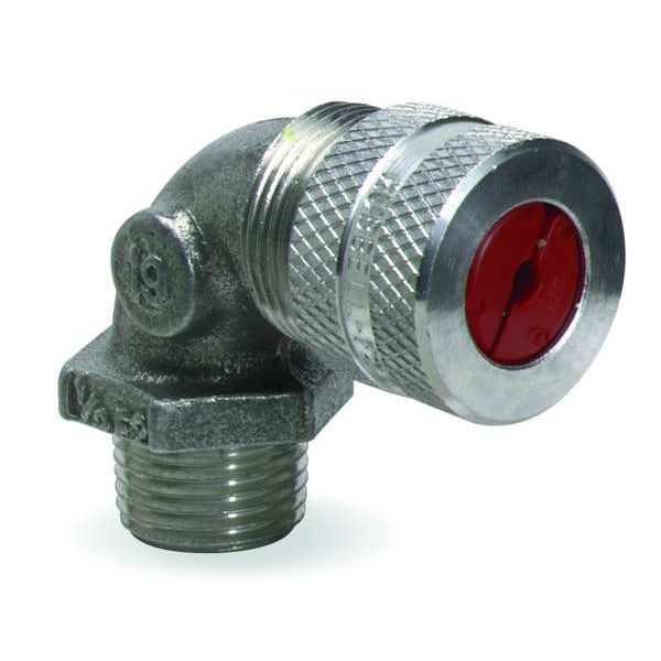 Hubbell Wiring Device-Kellems Liquid Tight Connector, 1-1/4 in., 90 deg - NHC1053