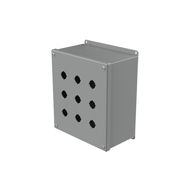 Nvent Hoffman Mild Steel Electrical Enclosures, 9-1/2 in H, 4-3/4 in D, 8-1/2 in W, NEMA 12, Screw On - E9PBXM