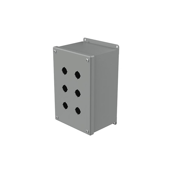 Nvent Hoffman Mild Steel Electrical Enclosures, 9-1/2 in H, 4-3/4 in D, 6-1/4 in W, NEMA 12, Screw On - E6PBXM