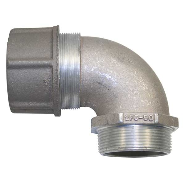Hubbell Wiring Device-Kellems Liquid Tight Connector, 2 in., 90 deg - NHC1066