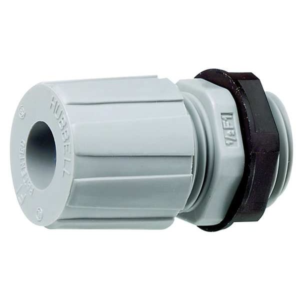 Hubbell Wiring Device-Kellems Liquid Tight Connector, 1/4 in., Gray - HJ1002G