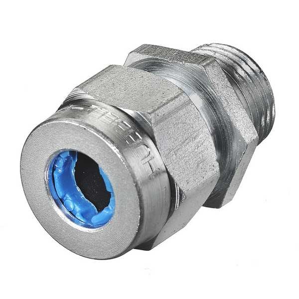 Hubbell Wiring Device-Kellems Liquid Tight Connector, 3/8 in., Blue - SHC1012ZP