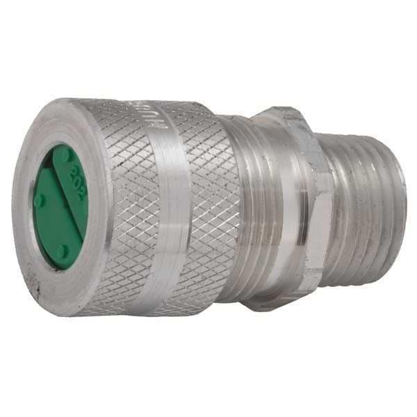 Raco Cord Connector, Silver, 1-21/32"L, Aluminum - 4802-5