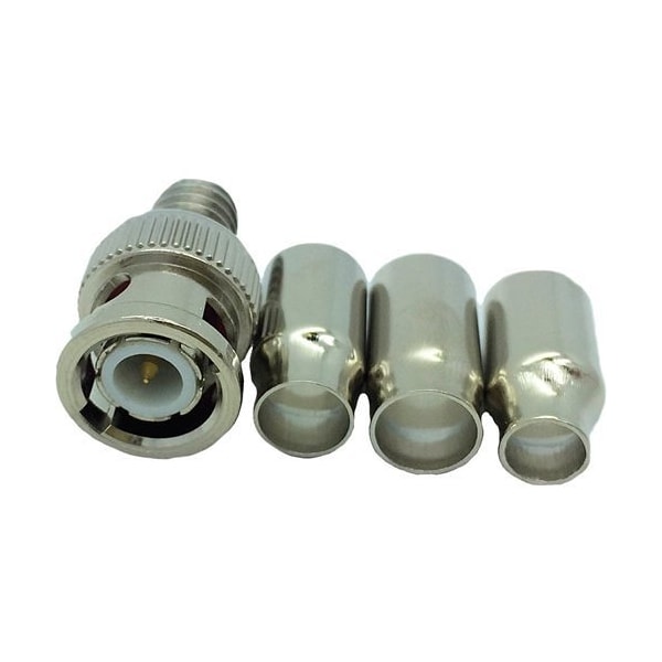 W Box BNC CRMP RG58, 59, 6PVC/PLE, 10PK - 0E-BNCCRIMPT
