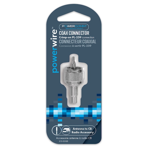 Powercomm Coax Connector Crimp On PL259 - 215-55105