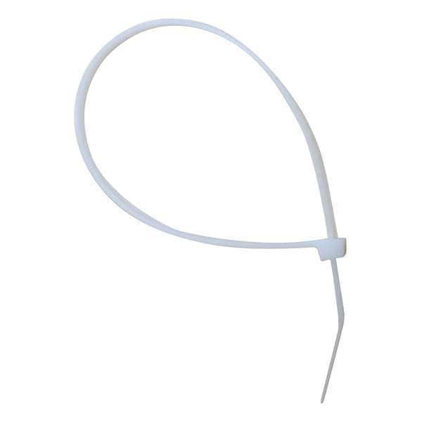 Power First Heavy Duty Cable Tie, 14-1/2 in L, 0.30 in W, Nylon 6/6, Natural, Indoor Use, 100 Pack - 36J165