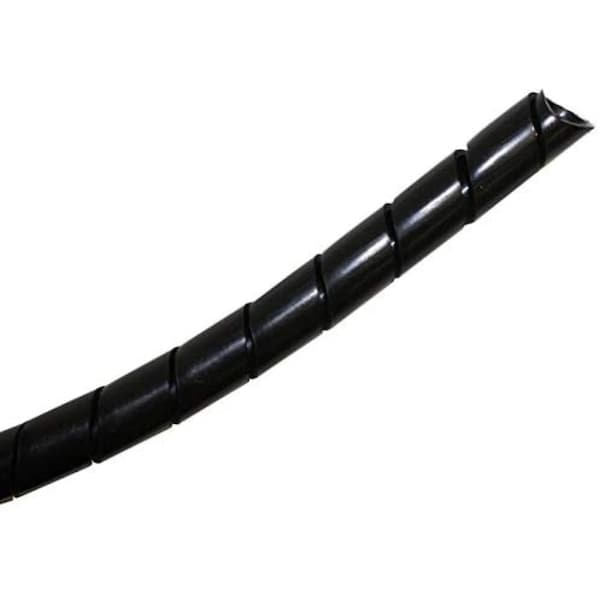 Kable Kontrol Kable Kontrol® Vortex® Spiral Wrap Tubing - 3/8" Inside Diameter - 100 Ft Roll - Black Polyethylene - SPW-375SP-BLACK