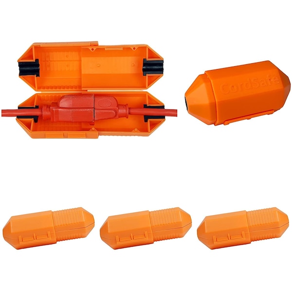 Cordsafe Electrical Extension Cord Protective Safety Cover Water-Resistant Indoor Outdoor Orange - 2358