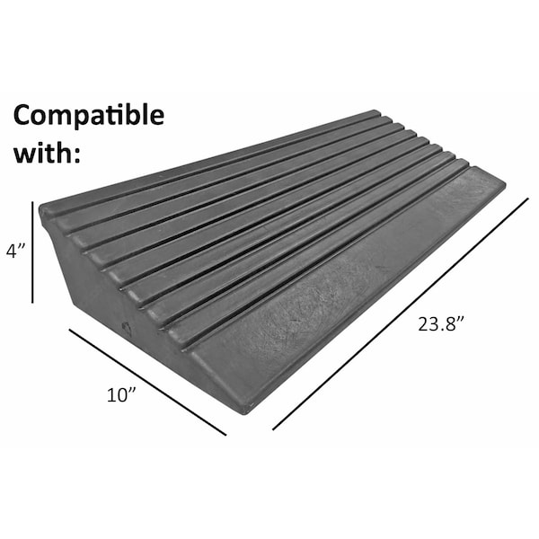 Electriduct 5 Ton Rubber Curb Ramp - 4" Height - Electriduct - CR-RPS-CURB-5T-4