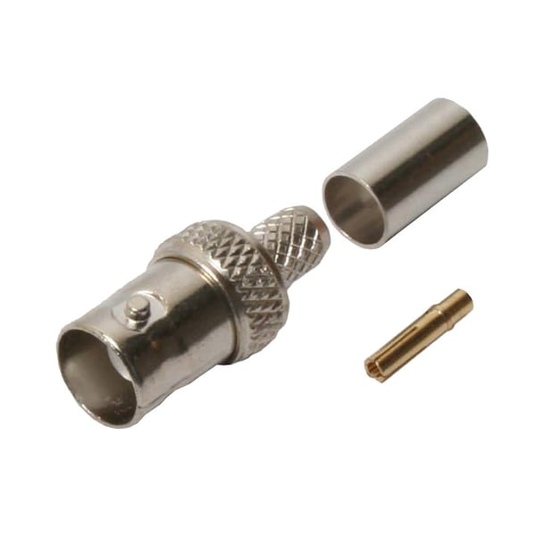 Quest Technology International BNC (Female) Connector, 50 Ohm - 3Pc Crimp-On Rg-59/62 Pvc - CBN-3212