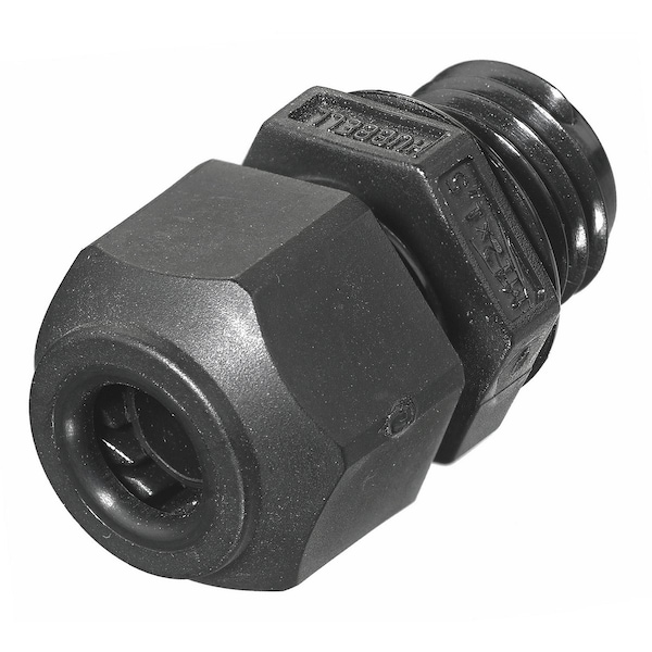 Hubbell Wiring Device-Kellems Cord Connectors, Straight Male, .12" - .25" (2.9-6.4), Nylon Low Profile - SECM12B