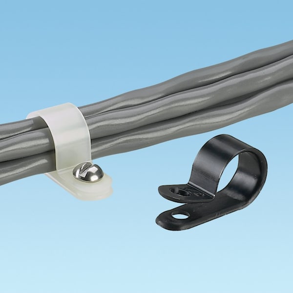 Panduit Fixed Diameter Clamp, No.10, Black, PK100 - CCH100-S10-C0