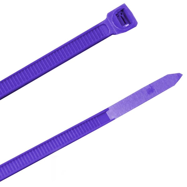 Us Cable Ties Cable Tie, 11 in., 50 lb, Purple Nylon, 100PK - SD11PR100