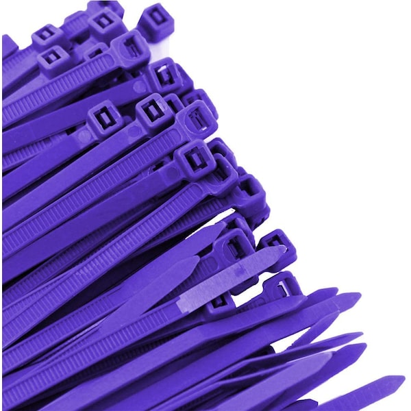 Us Cable Ties Cable Tie, 11 in., 50 lb, Purple Nylon, 100PK - SD11PR100