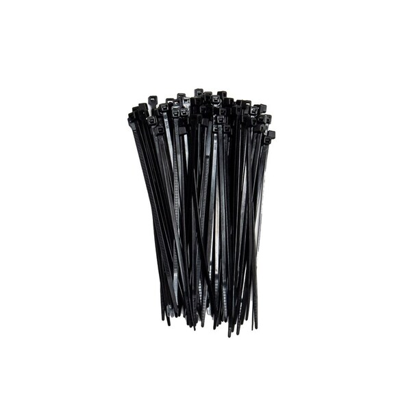 South Main Hardware 8-in 18-lb, Black, 500 Nylon Tie - 200100