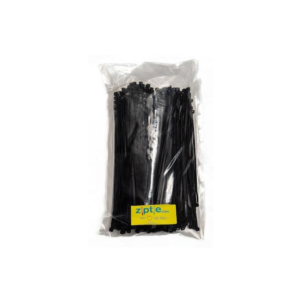 South Main Hardware 8-in 18-lb, Black, 500 Nylon Tie - 200100