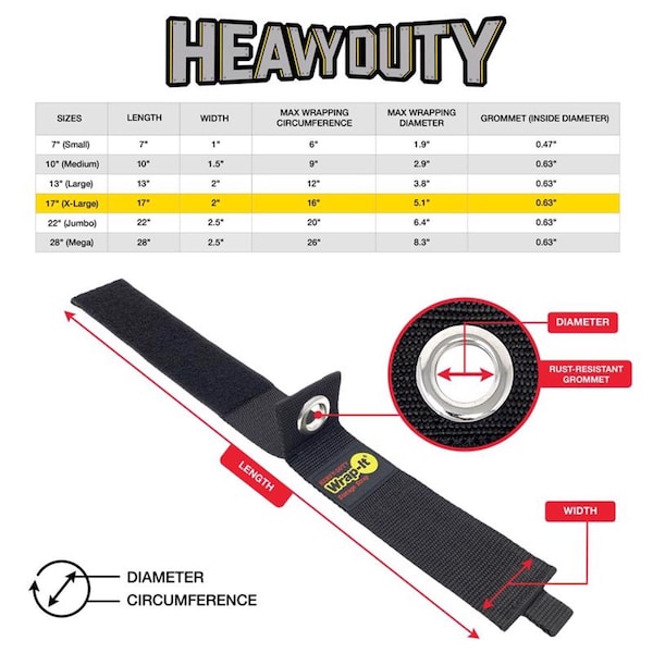Wrap-It Storage Heavy-Duty 2 in. W X 17 in. L Black Storage Straps 50 lb 2 pk - 102-40BX