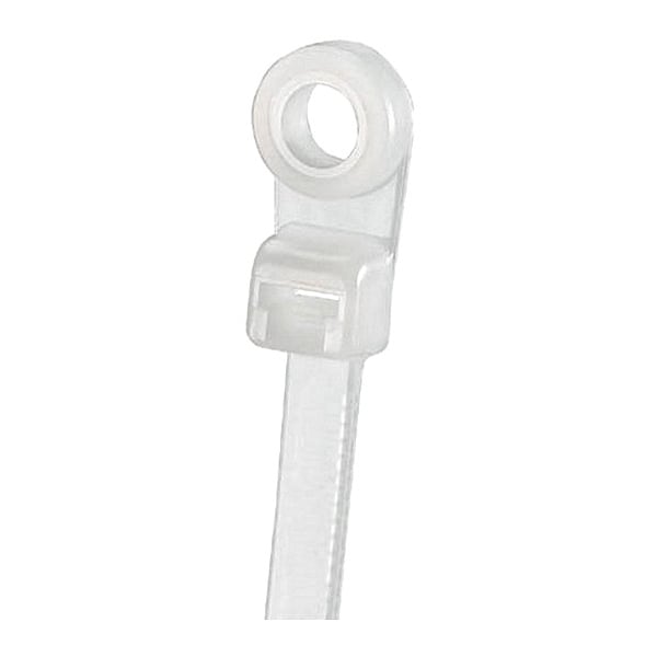 Panduit Cable Tie, 4.3"L, Nylon, White, PK100 - PLC1M-S4-C