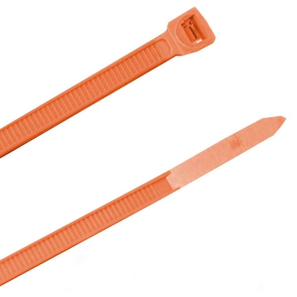 Us Cable Ties Cable Tie, 14 in., 50 lb, Orange Nylon, 100PK - SD14OR100