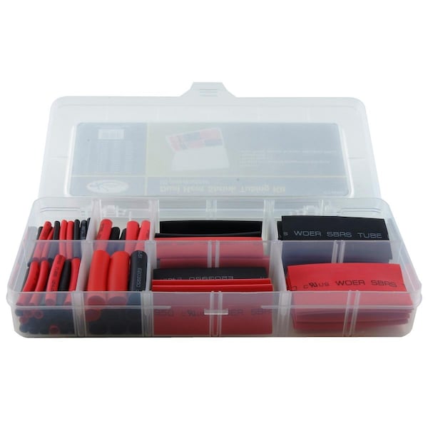 K Tool Intl Dual-Wall Heat Shrink Tube Assortment - 105 Pieces - KTI-00034