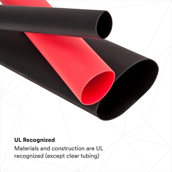 3M Heat Shrink Tubing Kit, Red, Black, 42 Pc - EPS300-1/2 TO 1-BLACK&RED-5-42 PC KITS