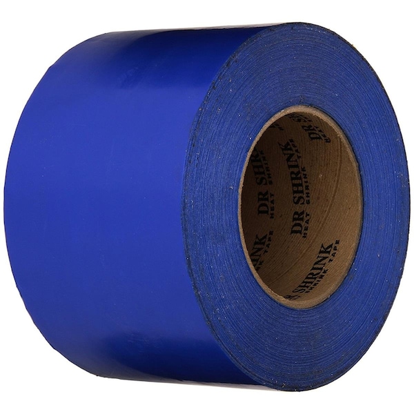 Dr Shrink 4 in. x 180 ft. Pinked Heat Shrink Tape, Blue - DR93237