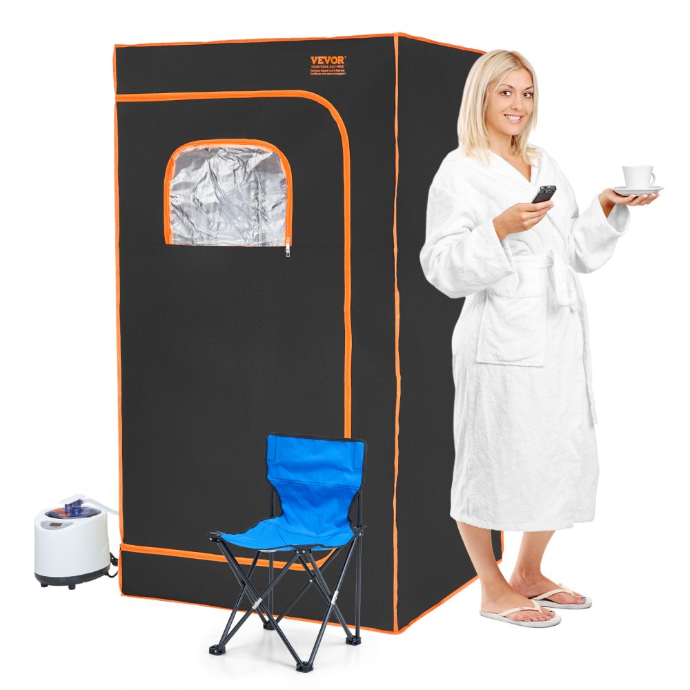 VEVOR Portable Steam Sauna Tent Full Size 1200W Personal Sauna Blanket W/ Chair - ZQBXSSNQCCS14E7Q1V1