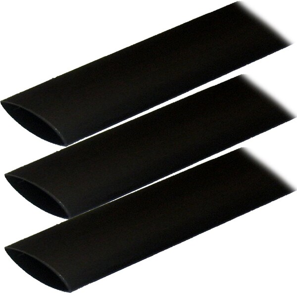 Ancor Adhesive Lined Heat Shrink Tubing (ALT) - 1" x 6" - 3-Pack - Bla - 307106