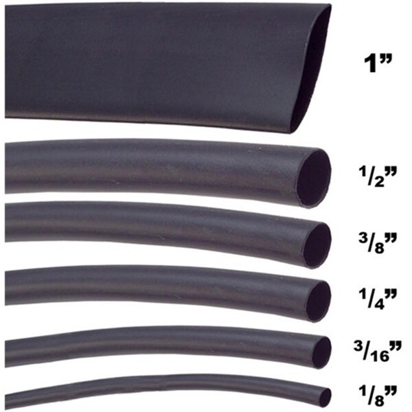 Xscorp .38 in. 50 Feet Heat Shrink Tubing - HST381BK