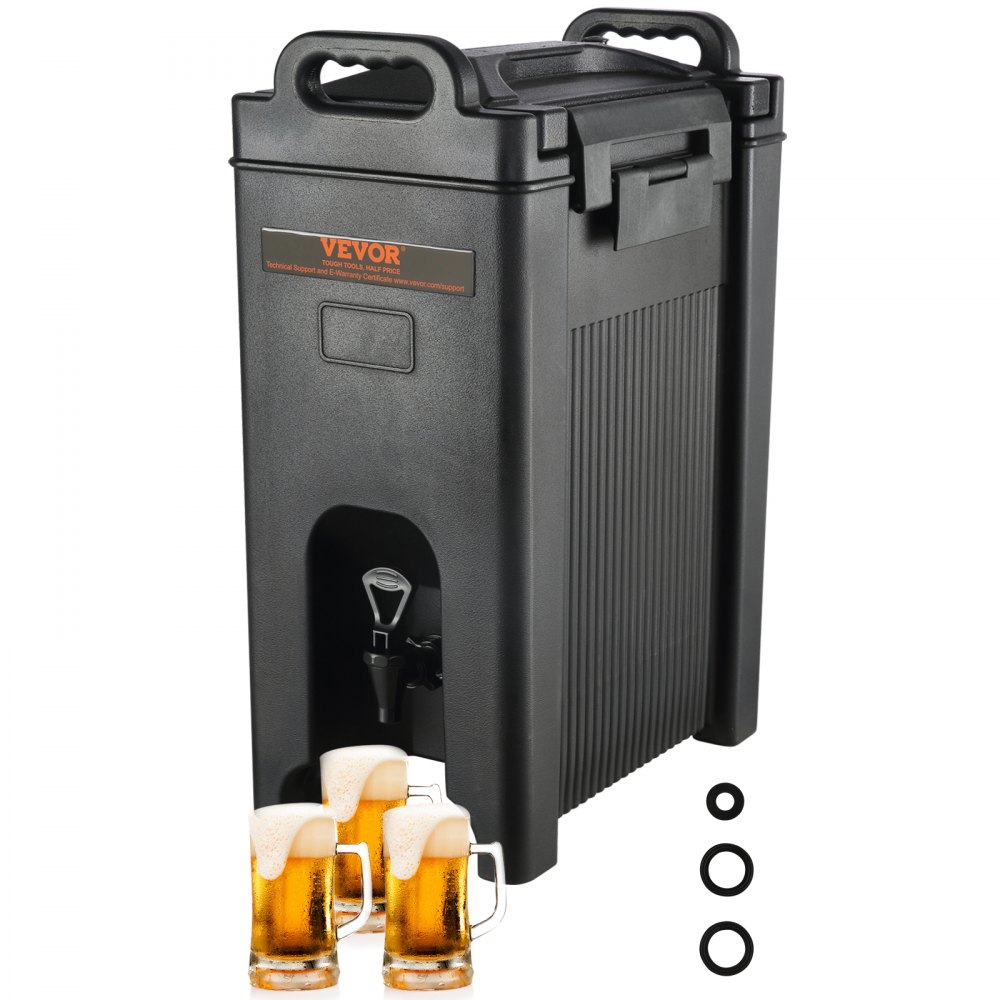 VEVOR Insulated Beverage Dispenser, 5 Gallon, Food-grade LDPE Hot and Cold Beverage Server, Thermal Drink Dispenser Cooler with 0.9 in PU Layer Two-Stage Faucet Handle, for Restaurant Drink Shop - YLHLQQFX5JL08WNJSV0