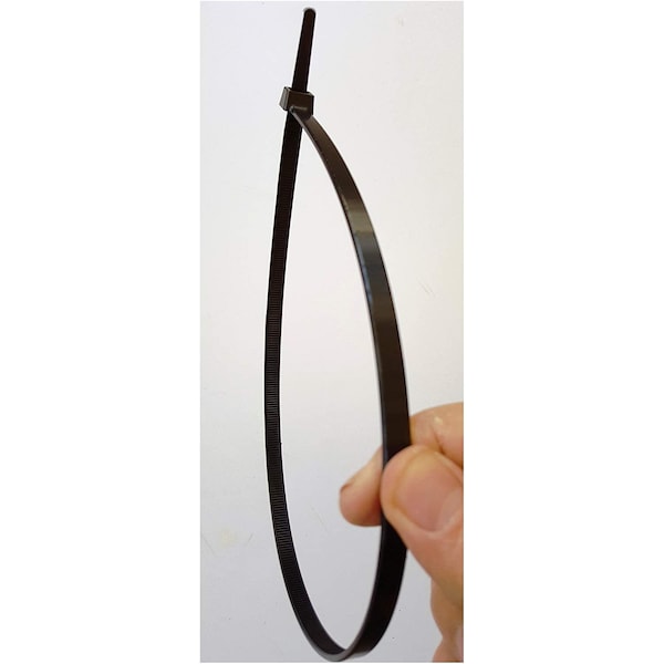 Us Cable Ties Cable Tie, 48 in., 175 lb, UV Black Nylon, 50PK - CD48B50