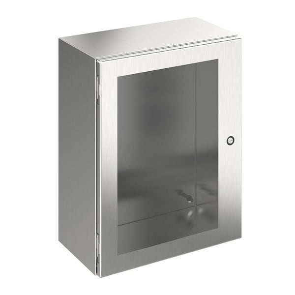 Nvent Hoffman 304 Stainless Steel Electrical Enclosures, 16 in H, 10 in D, 12 in W, NEMA 4X, Hinged - CSD161210WSS