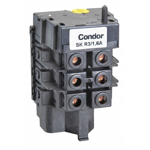 Sobrecarga térmica Condor Usa, 1 a 1.6A, 3 Fases, MDR3 - SK-R3/1.6
