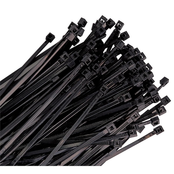 K-Tool International Black Wire Tie, 50 Lb Tensile 100/Pk, 7" - KTI78070