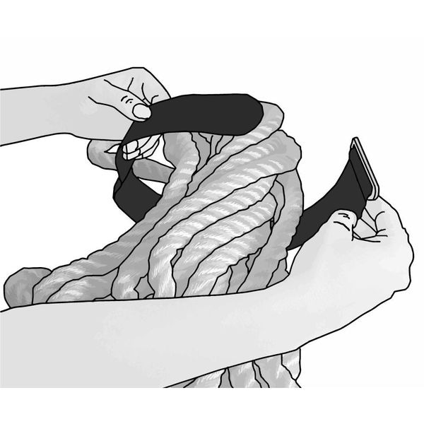 Fastenation 2" W x 18" L Hook-and-Loop Black Cinch Strap, 10 pk. - 2X18KPVST