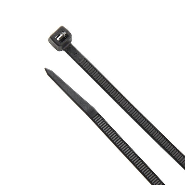 South Main Hardware 8-in 75-lb, Black, 1000 Sharp Tip Nylon Tie - 222271