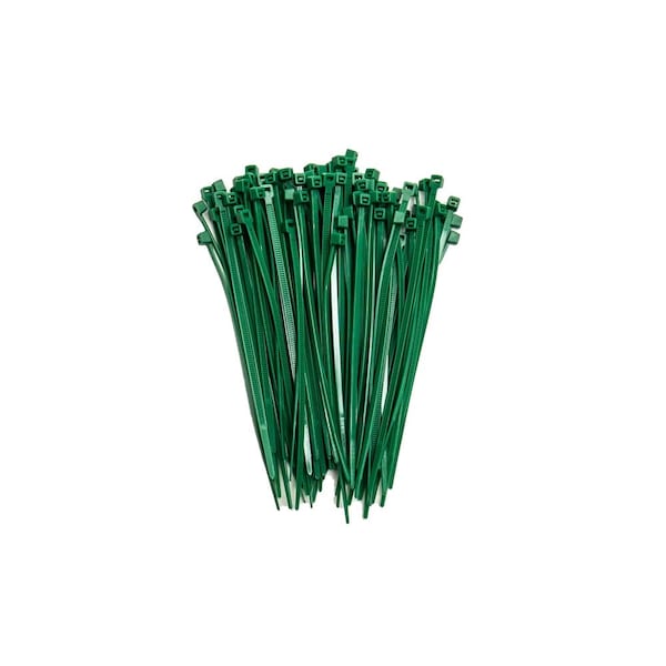South Main Hardware 4-in   18-lb, Dark Green, 100 Standard Nylon Tie - 220104
