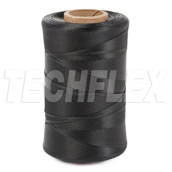 Techflex Nylon, Lacing Tape, Size 3 Fin B Black - LT1-S3-FB-BK