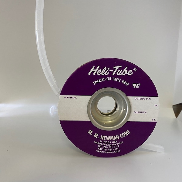 Heli-Tube 3/8 In. OD X 100FT Natural Polyethylene Spiral Wrap - HT 3/8 C-100